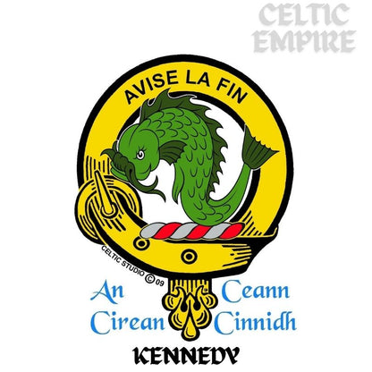 Kennedy Family Clan Crest Scottish Pewter Cap Badge