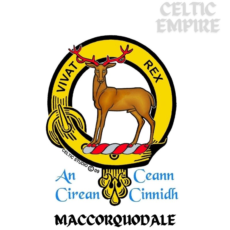Maccorquodale Family Clan Crest Decal | Custom Scottish Heritage Car & Laptop Stickers
