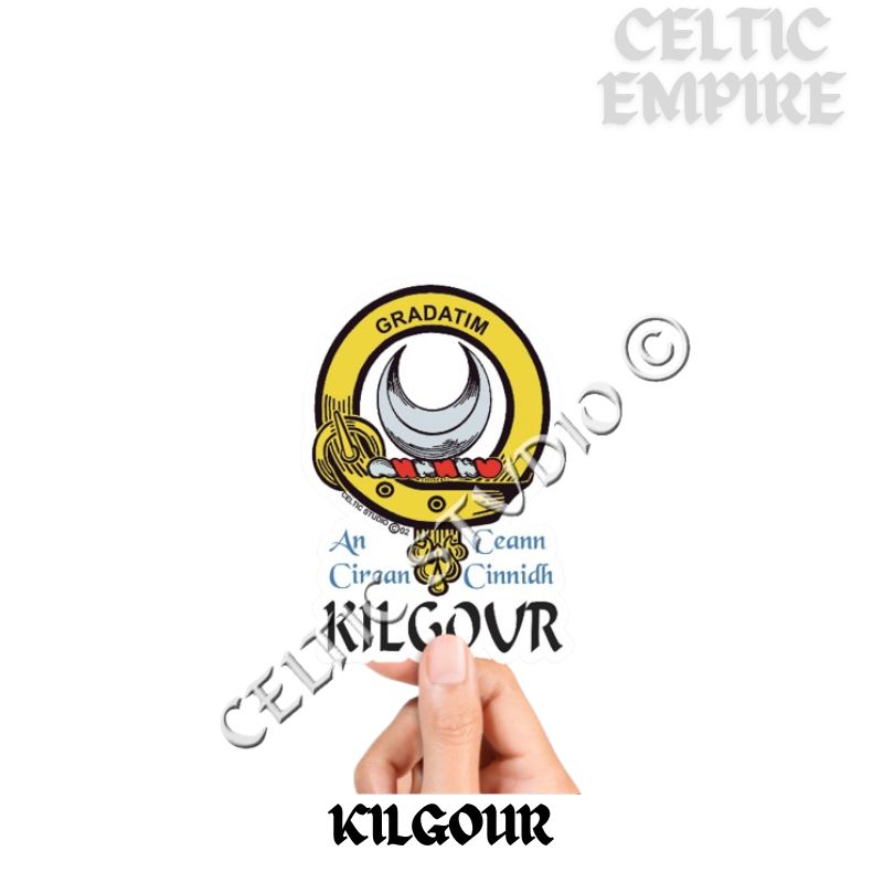 Kilgour Family Clan Crest Decal | Custom Scottish Heritage Car & Laptop Stickers