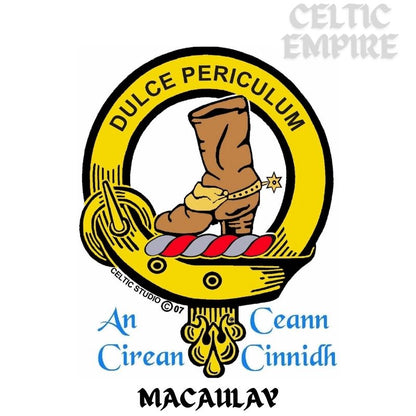 Macaulay Family Clan Crest Decal | Custom Scottish Heritage Car & Laptop Stickers