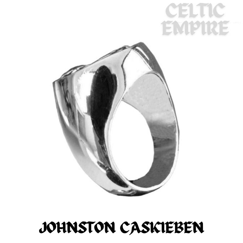 Johnston Caskieben Scottish Family Clan Crest Ring Sterling Silver and Karat Gold