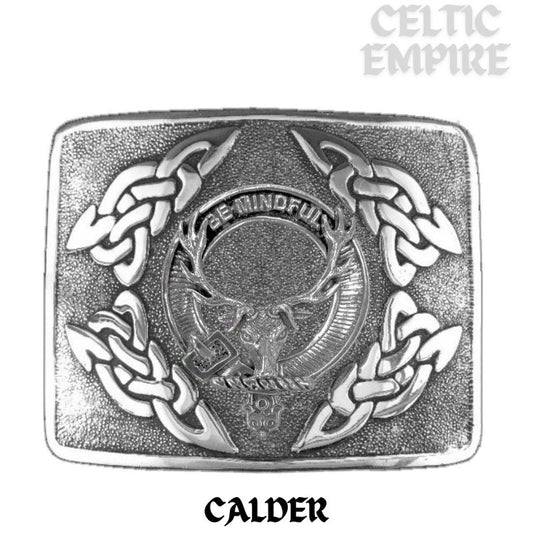 Calder Family Clan Crest Interlace Kilt Belt Buckle