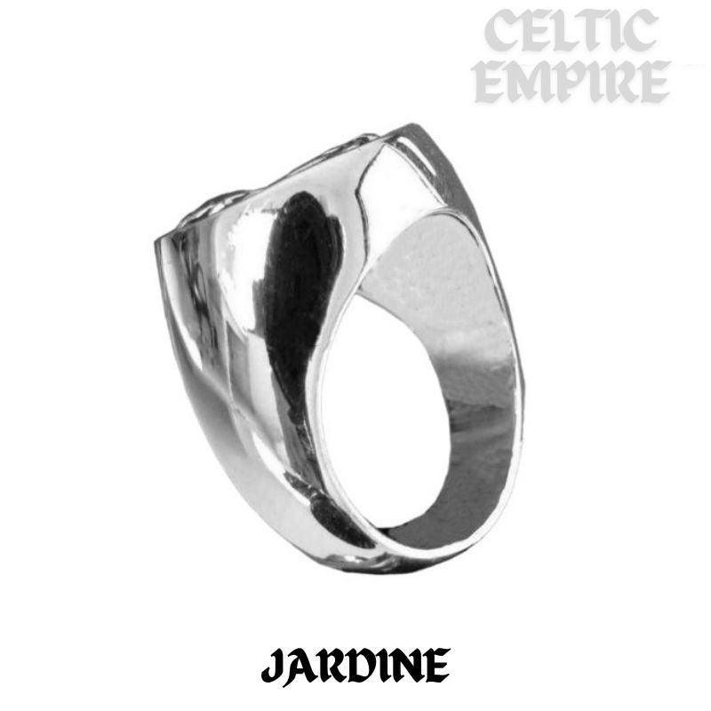 Jardine Scottish Family Clan Crest Ring Sterling Silver and Karat Gold