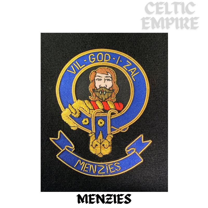 Menzies Scottish Family Clan Embroidered Crest