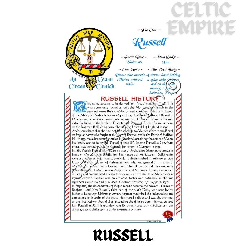 Russell Scottish Family Clan History