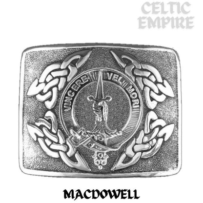 MacDowall Family Clan Crest Interlace Kilt Belt Buckle