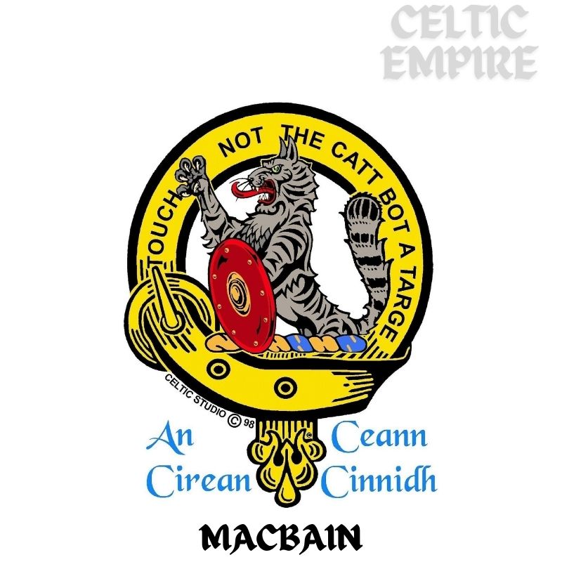 Macbain Family Clan Crest Decal | Custom Scottish Heritage Car & Laptop Stickers