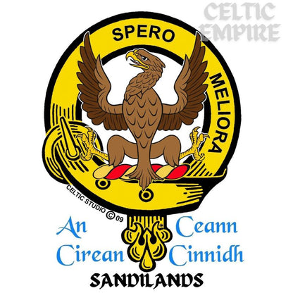 Sandilands Scottish Family Clan Embroidered Crest