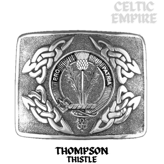 Thompson (Thistle) Family Clan Crest Interlace Kilt Belt Buckle