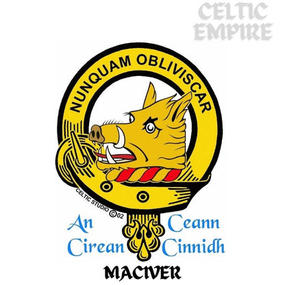 Maciver Family Clan Crest Decal | Custom Scottish Heritage Car & Laptop Stickers