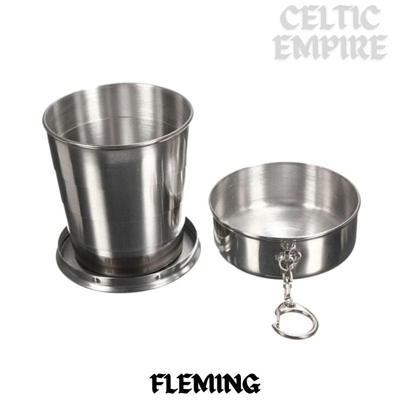 Fleming Scottish Family Clan Crest Folding Cup Key Chain