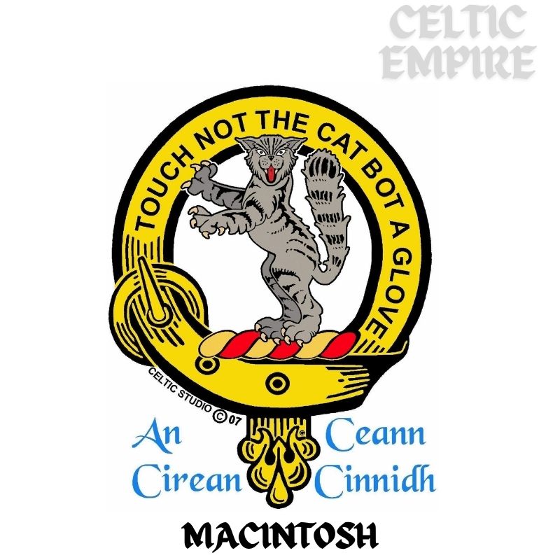 Macintosh Family Clan Crest Decal | Custom Scottish Heritage Car & Laptop Stickers