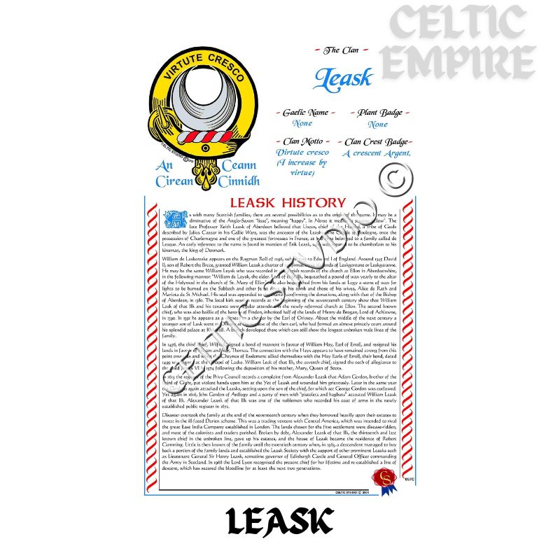 Leask Scottish Family Clan History