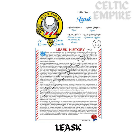 Leask Scottish Family Clan History