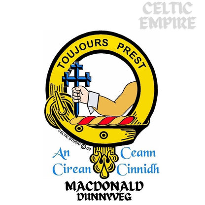 Macdonald (Dunnyveg) Family Clan Crest Decal | Custom Scottish Heritage Car & Laptop Stickers