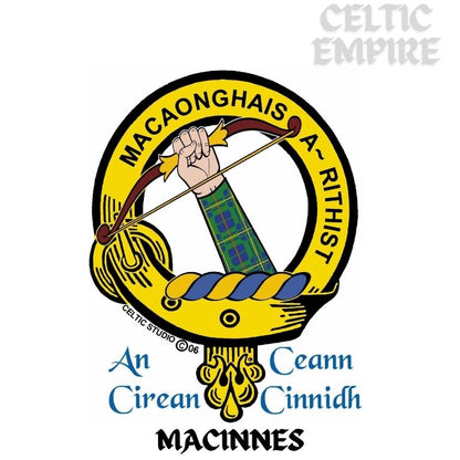 Macinnes Family Clan Crest Decal | Custom Scottish Heritage Car & Laptop Stickers