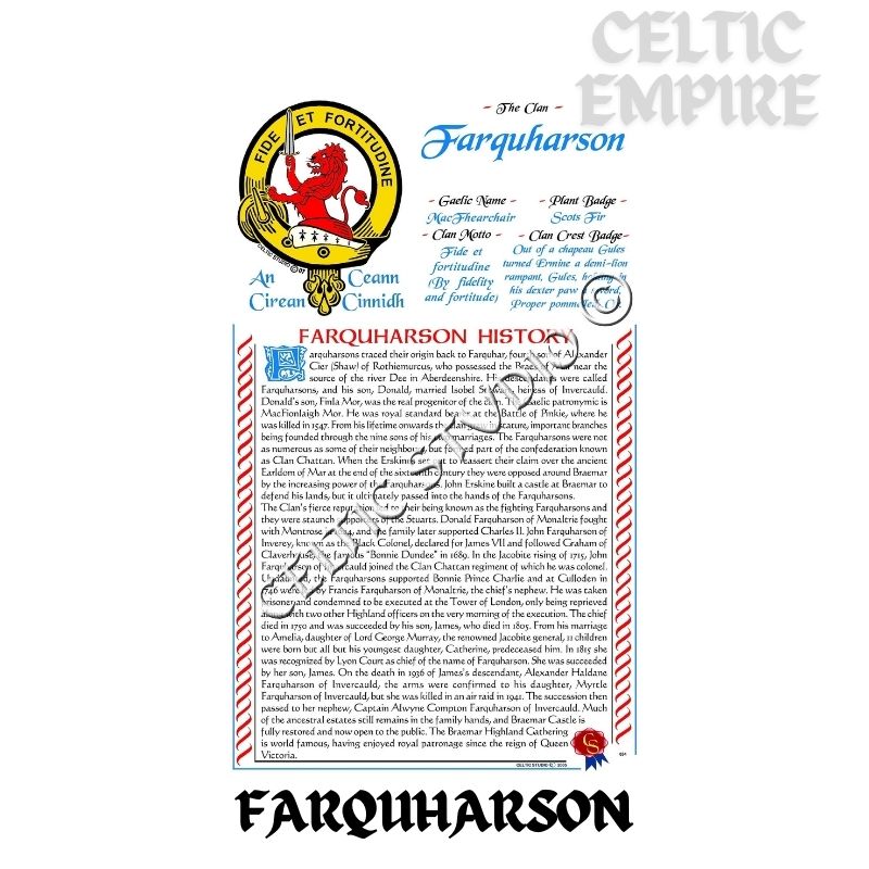 Farquharson Scottish Family Clan History