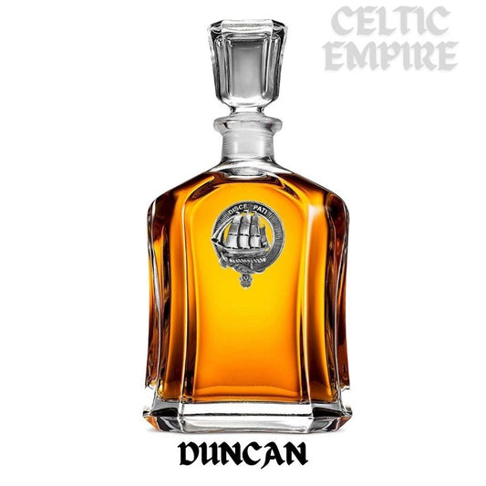 Duncan Family Clan Crest Badge Whiskey Decanter