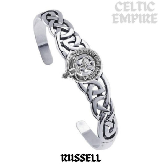 Russell Family Clan Crest Celtic Cuff Bracelet