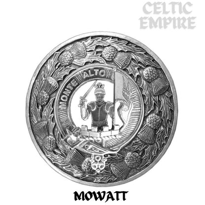 Mowatt Family Clan Badge Scottish Plaid Brooch