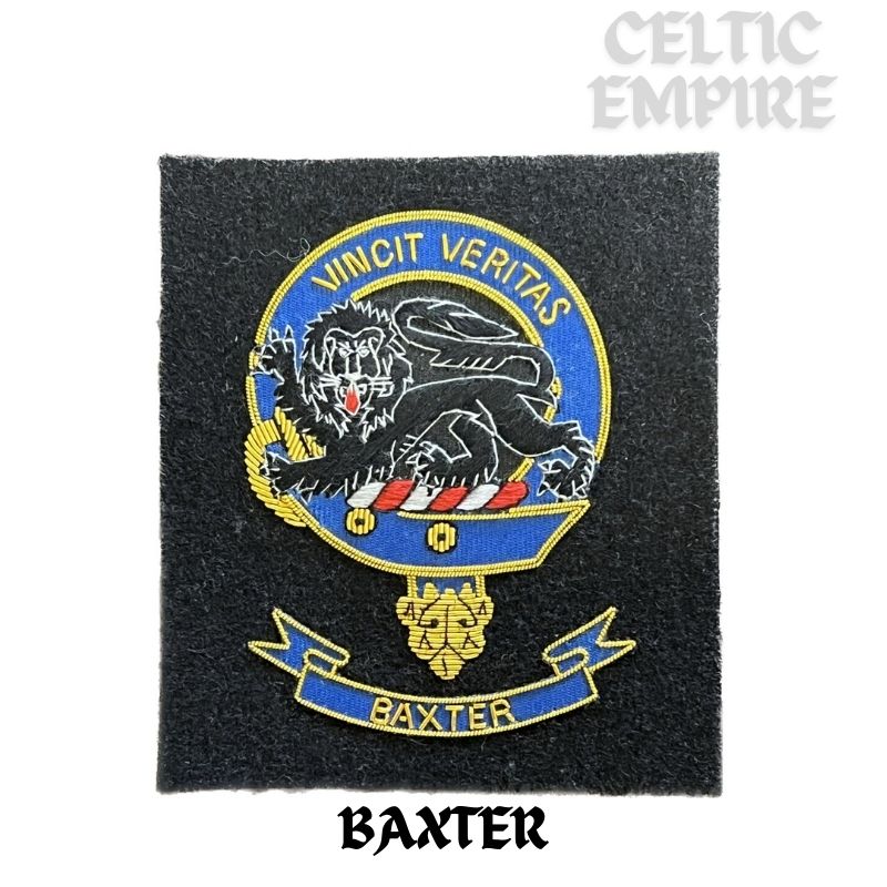 Baxter Scottish Family Clan Embroidered Crest