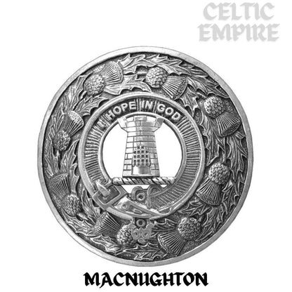 MacNaughton Family Clan Badge Scottish Plaid Brooch