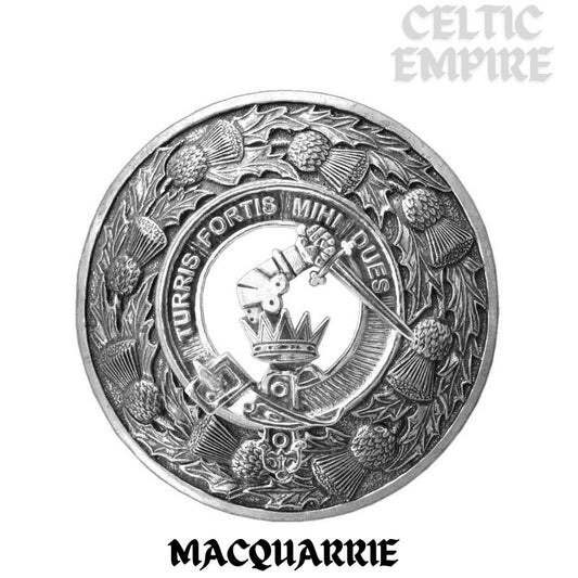 MacQuarrie Family Clan Badge Scottish Plaid Brooch