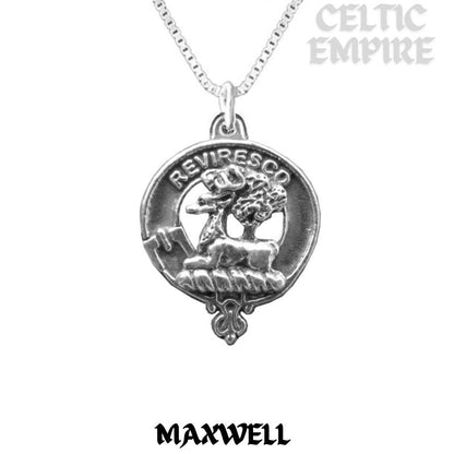 Maxwell Family Clan Crest Scottish Pendant