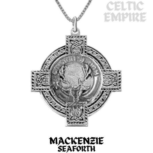 MacKenzie (Seaforth) Family Clan Crest Celtic Cross Pendant Scottish