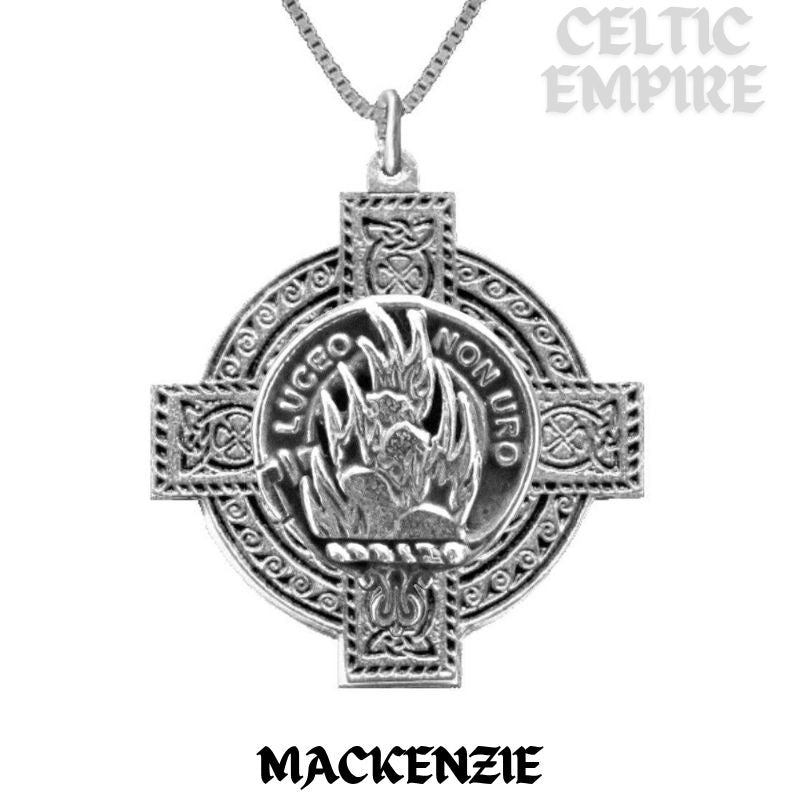 MacKenzie Family Clan Crest Celtic Cross Pendant Scottish
