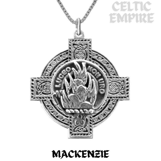 MacKenzie Family Clan Crest Celtic Cross Pendant Scottish