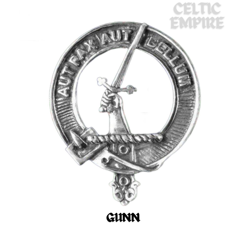 Gunn Family Clan Crest Scottish Cap Badge