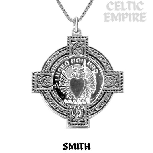 Smith Family Clan Crest Celtic Cross Pendant Scottish