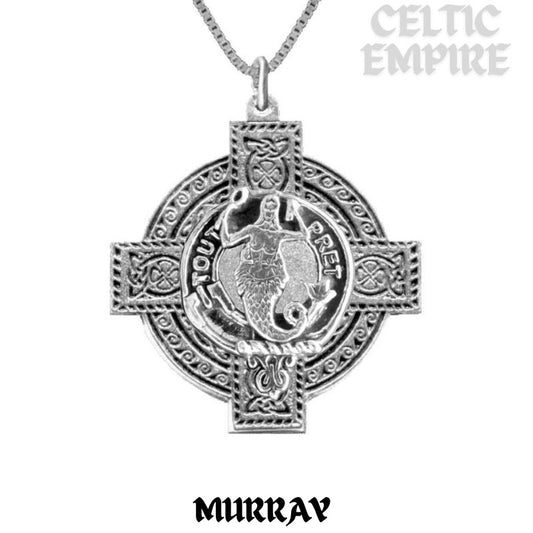 Murray Family Clan Crest Celtic Cross Pendant Scottish