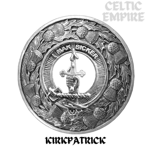 Kirkpatrick Family Clan Badge Scottish Plaid Brooch