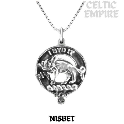 Nisbet Family Clan Crest Scottish Pendant