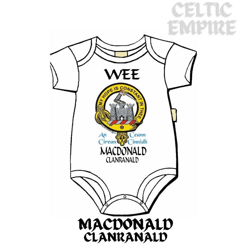MacDonald (Family Clanranald) Scottish Family Clan Crest Baby Jumper
