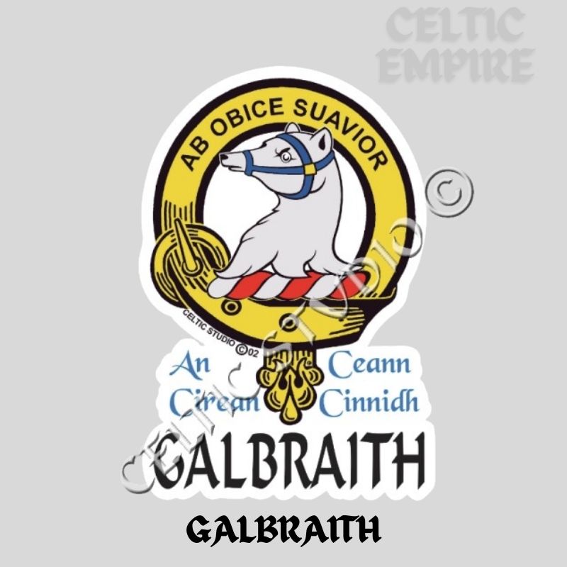 Galbraith Family Clan Crest Decal | Custom Scottish Heritage Car & Laptop Stickers