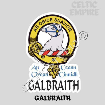 Galbraith Family Clan Crest Decal | Custom Scottish Heritage Car & Laptop Stickers