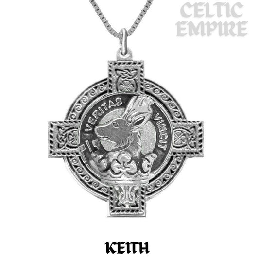 Keith Family Clan Crest Celtic Cross Pendant Scottish