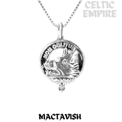 MacTavish Family Clan Crest Scottish Pendant