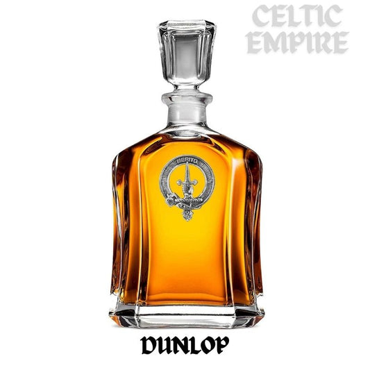 Dunlop Family Clan Crest Badge Whiskey Decanter