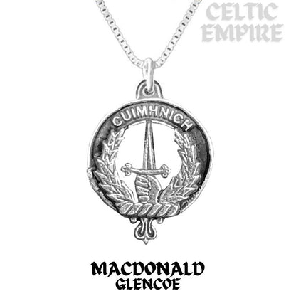 MacDonald Glencoe Family Clan Crest Scottish Pendant