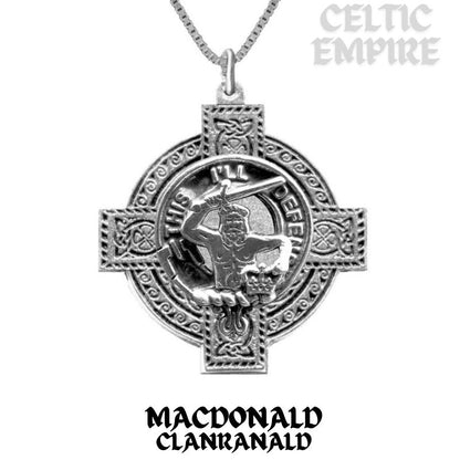 MacFarlane Family Clan Crest Celtic Cross Pendant Scottish