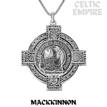 MacKinnon Family Clan Crest Celtic Cross Pendant Scottish