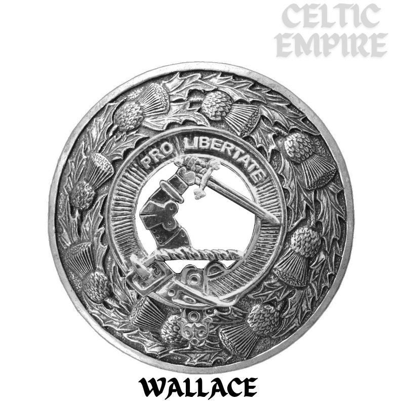 Wallace  Family Clan Badge Scottish Plaid Brooch