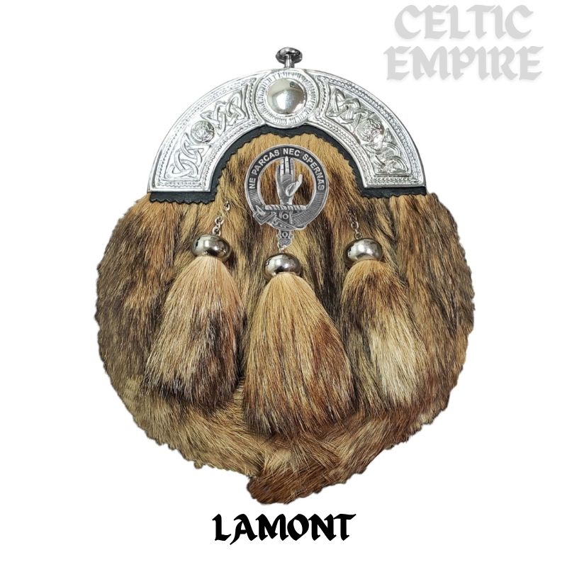 Lamont Scottish Family Clan Crest Badge Dress Fur Sporran
