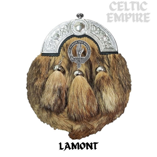 Lamont Scottish Family Clan Crest Badge Dress Fur Sporran