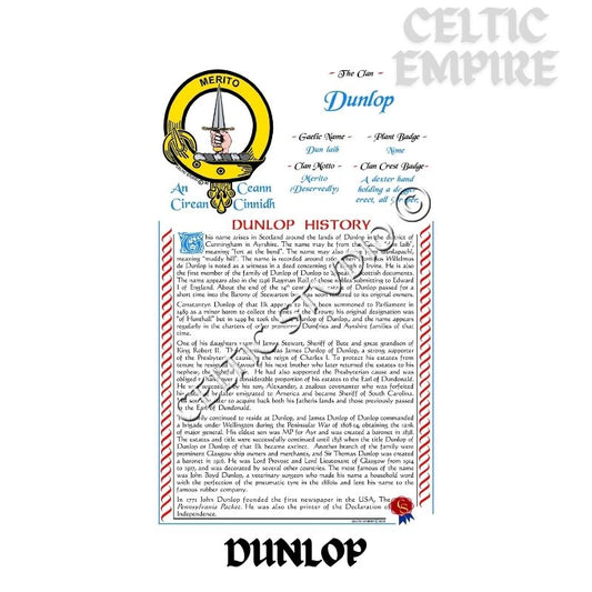 Dunlop Scottish Family Clan History
