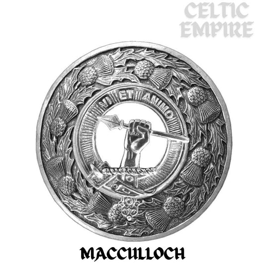 MacCulloch Family Clan Badge Scottish Plaid Brooch